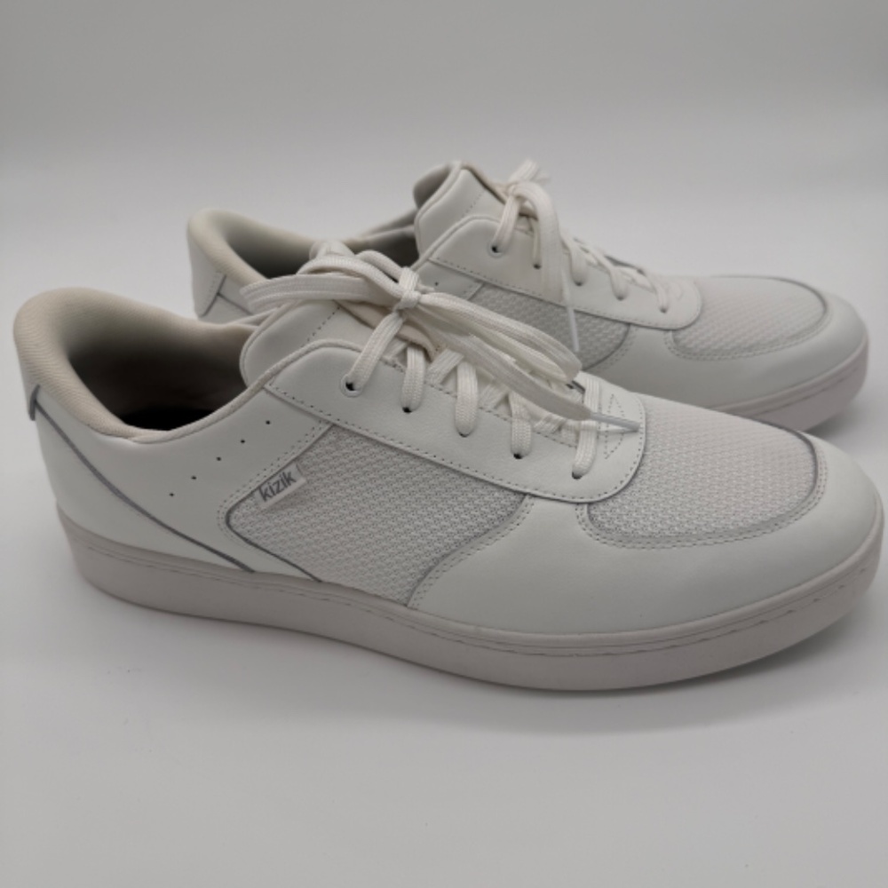 Men's Kizik Oslo Athletic Shoes Size 14 Off-White Bone Slip-On Leather Mesh NWOT - Picture 4 of 9